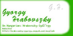 gyorgy hrabovszky business card